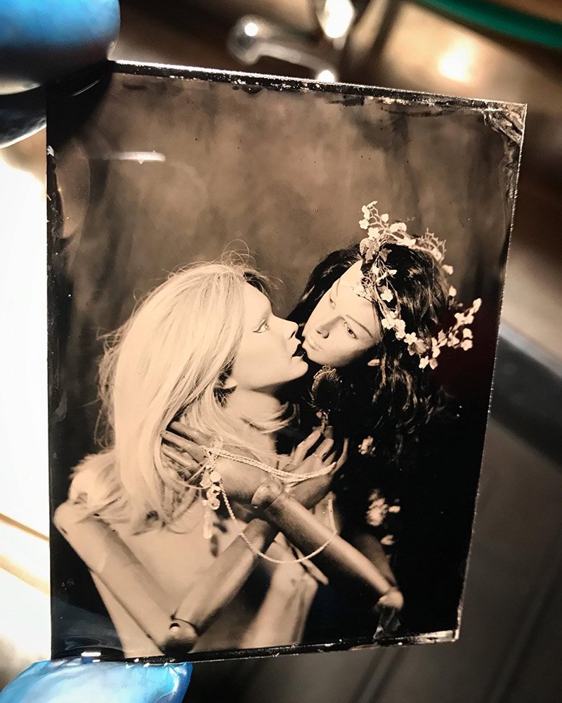 Wet Plate Collodion - Kiss - lovers